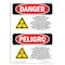 Signmission Safety Sign, OSHA Danger, 14" Height, Beyond This Point Radio Frequency Bilingual Spanish OS-DS-D-1014-VS-1640 - alternate 1